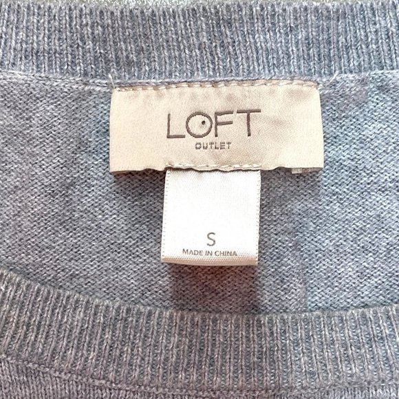 Loft 100% Cotton Striped Lightweight Sweater S - Picture 3 of 8